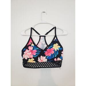(Ma) Victoria's Secret Ultimate Pink Women's Sport Bra Size L Hawaiian Floral